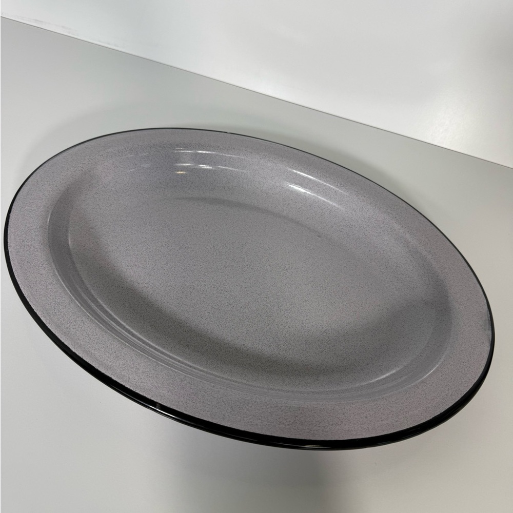 Gray Speckled Oval Serving Platter